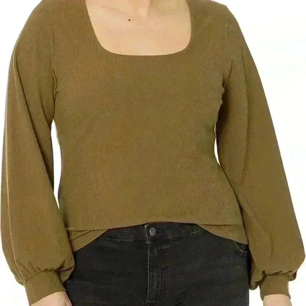 ⚡️5/$20 bundle sale⚡️ Women's‎ Square-Neck Balloon-Sleeve Top XXL